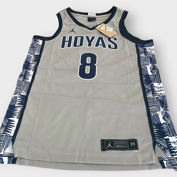 Nike Jordan Georgetown Hoyas #8 Elite Gray Jersey Mens size Medium CN2994-052 - Picture 2 of 12